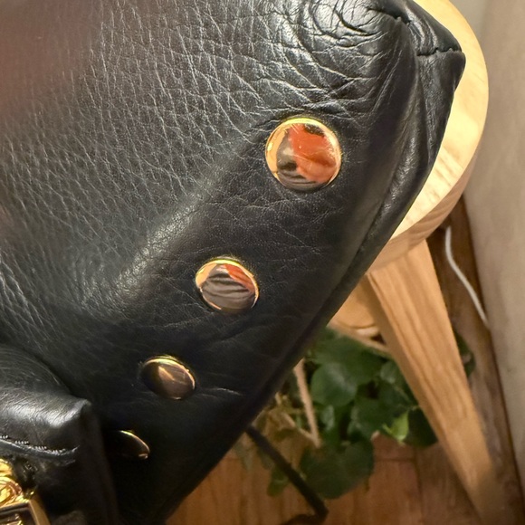 HAMMITT VIP Black and Gold Crossbody Bag buttery soft pebbled leather - Picture 10 of 13